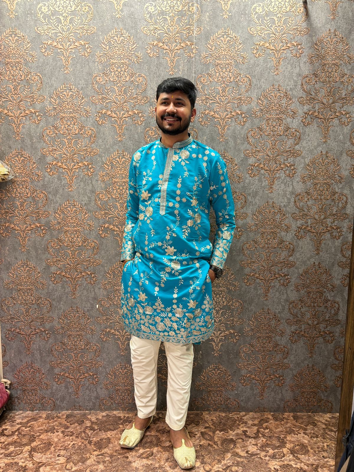 Silk Dhoti Kurtha Set